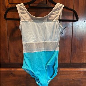 🩵 LuckyLeo Blue Colorblock Sleeveless Leotard